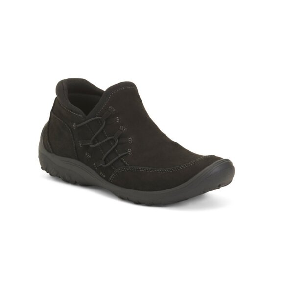 CLARKS Black Nubuck Fiana Bay Comfort Booties - Picture 1 of 2